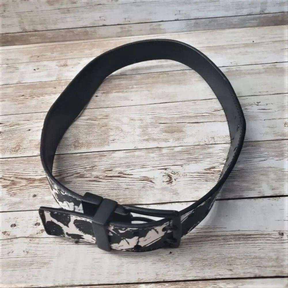 Tony Hawk Black & Off White Synthetic Leather Belt - 22-24 Size S